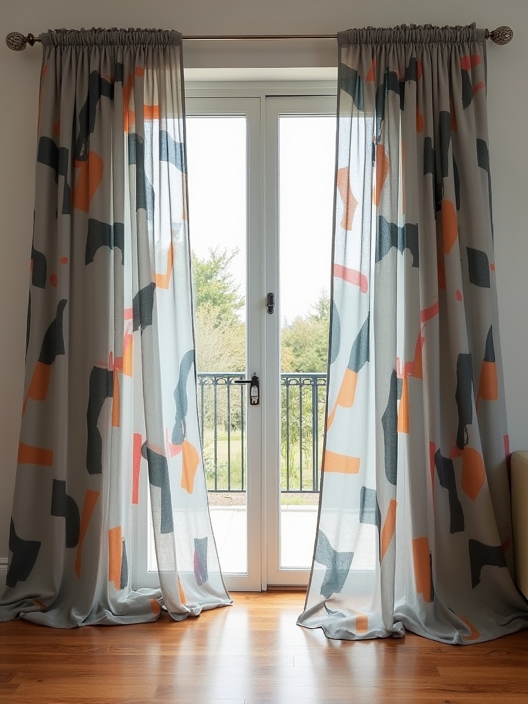chic modern geometric curtains