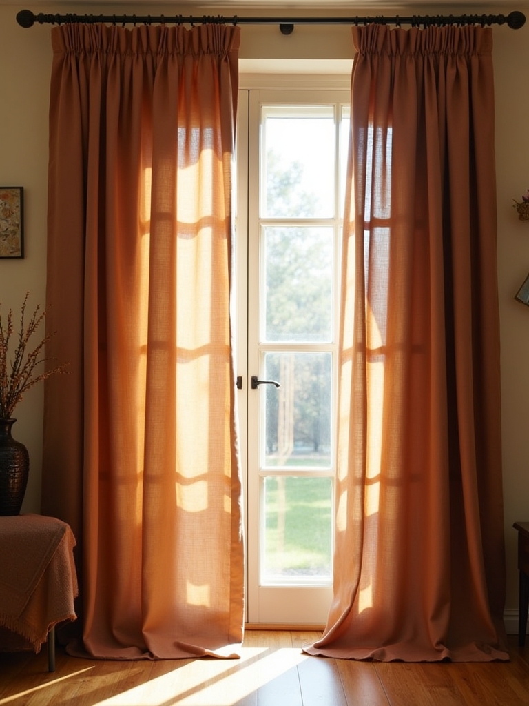 cinnamon twill window elegance