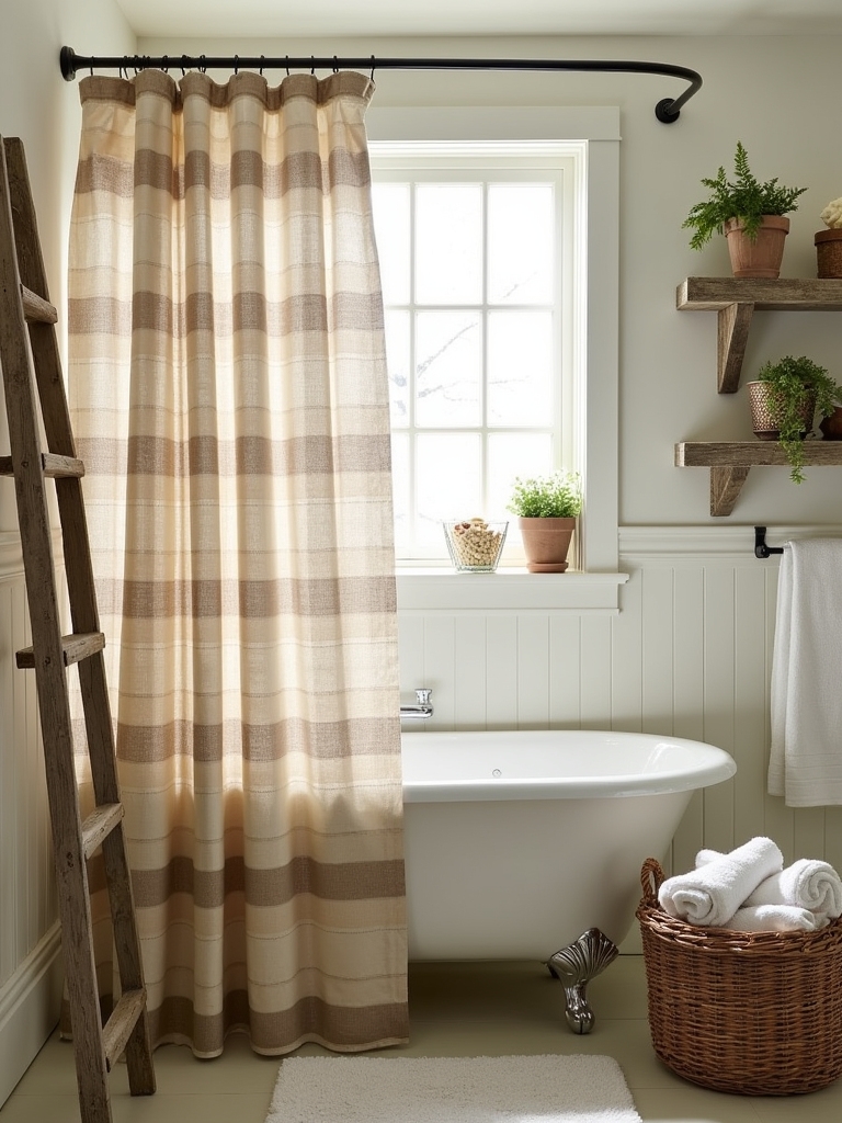 cozy rustic farmhouse bathroom