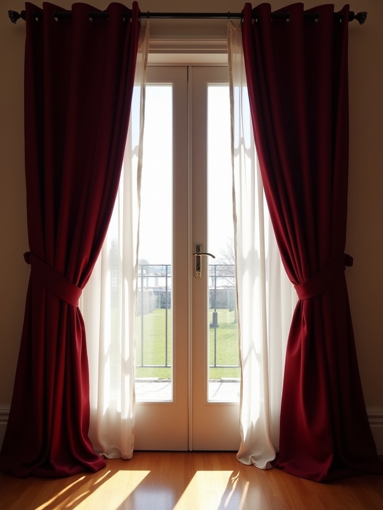 dramatic dark curtain contrasts