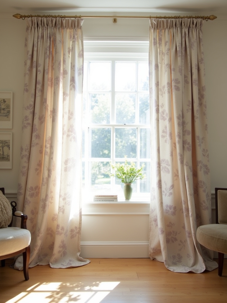 elegant floral print panels