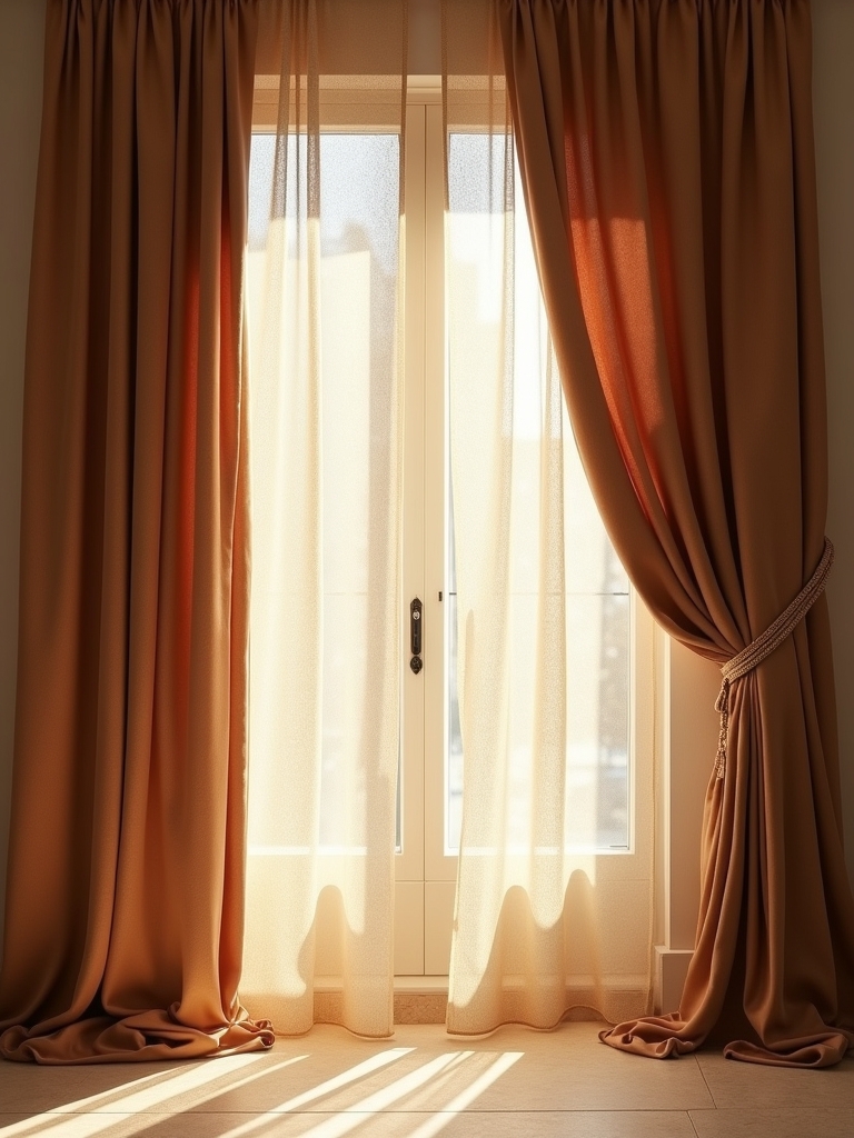 elegant sandy beige curtains