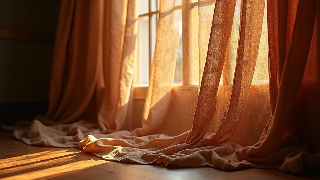 elegant warm brown curtains