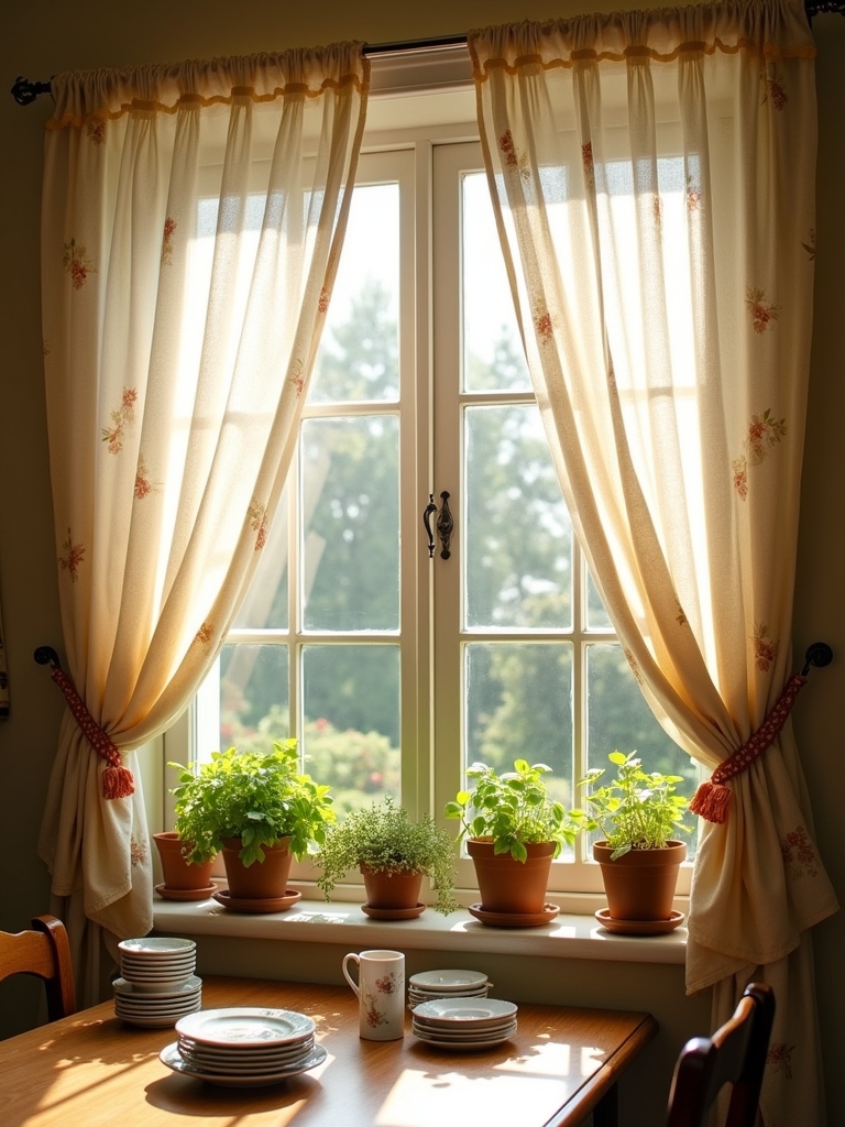 layered curtains enhance depth