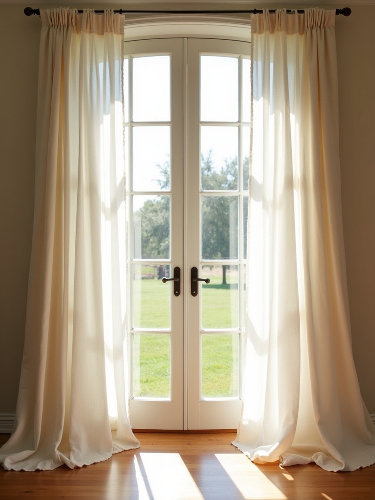 lightweight airy linen curtains