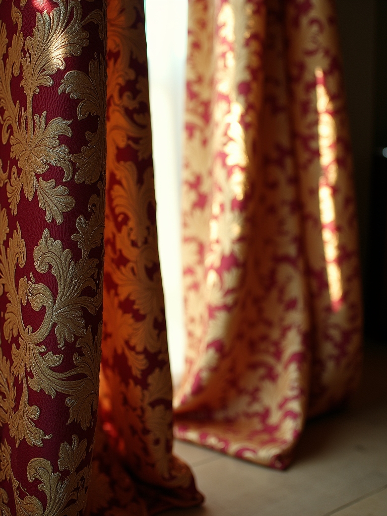 luxurious brocade curtain maintenance