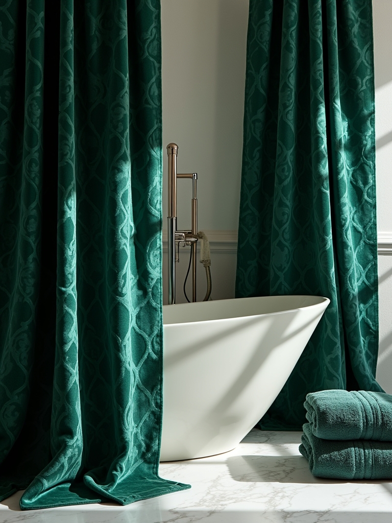 luxurious velvet bathroom upgrade