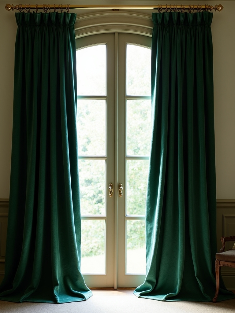 luxurious velvet drapes warmth