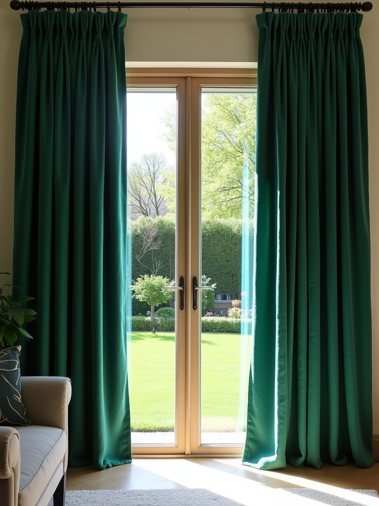 luxurious velvet sliding curtains