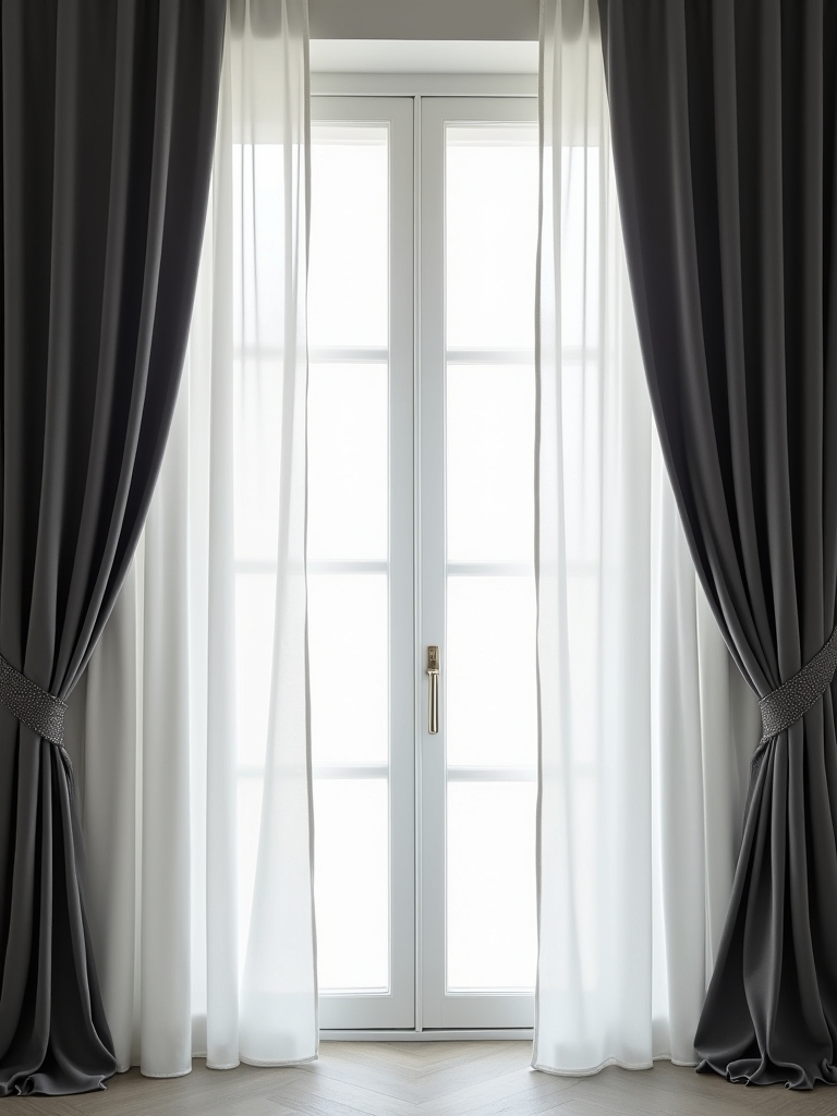 minimalist monochrome window treatments