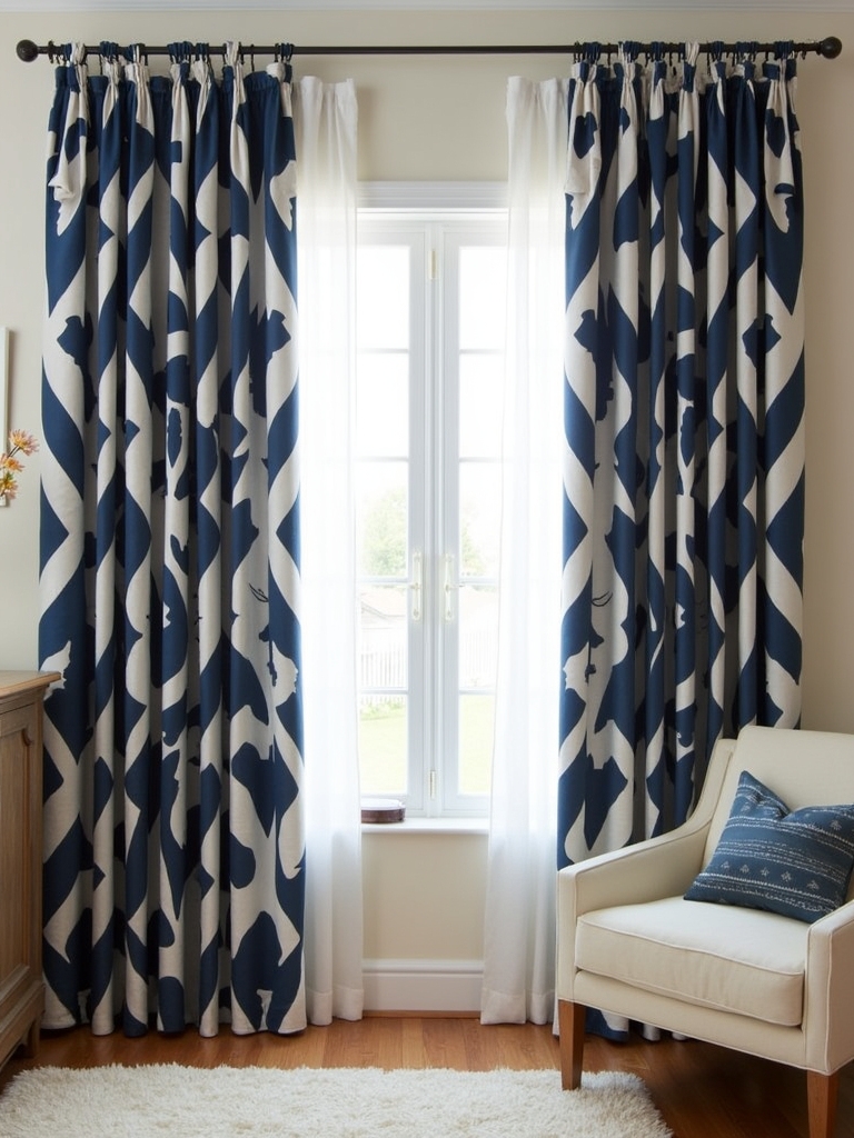 modern geometric pinch pleats