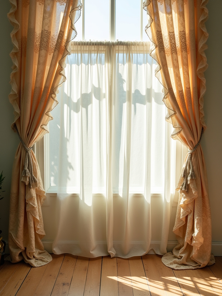 playful ruffled curtain designs