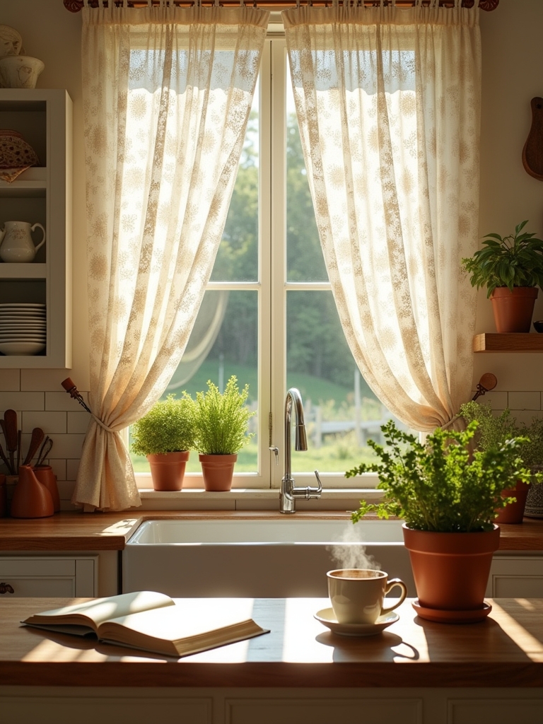 romantic sheer lace curtains