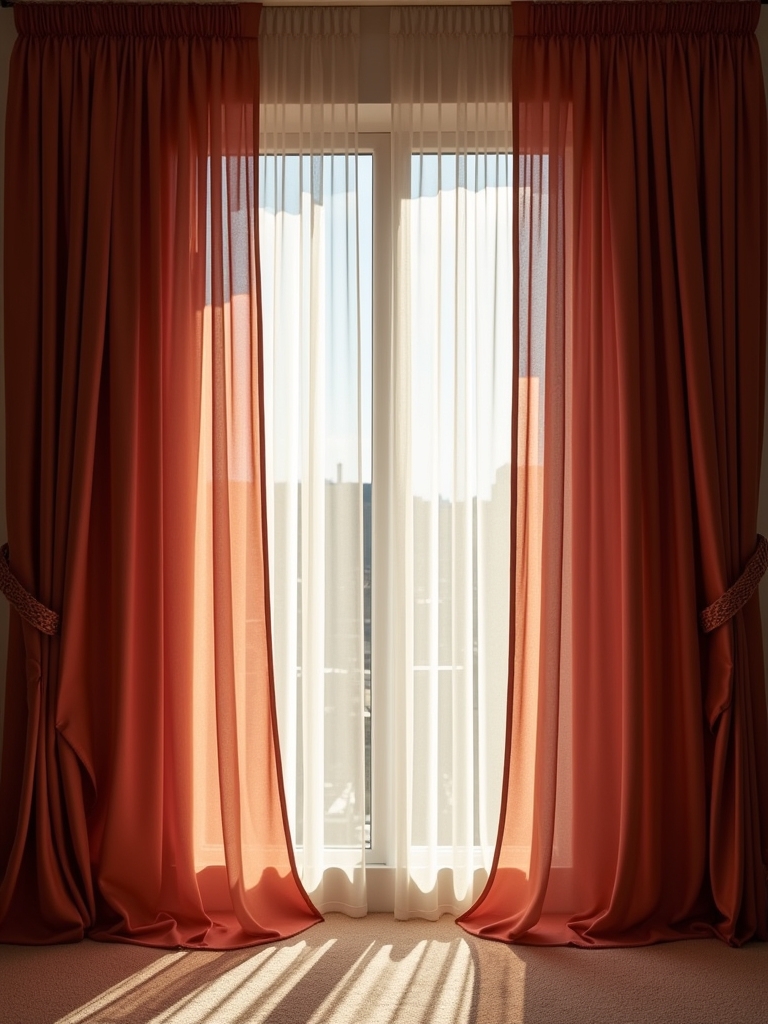 stylish layered blackout shades