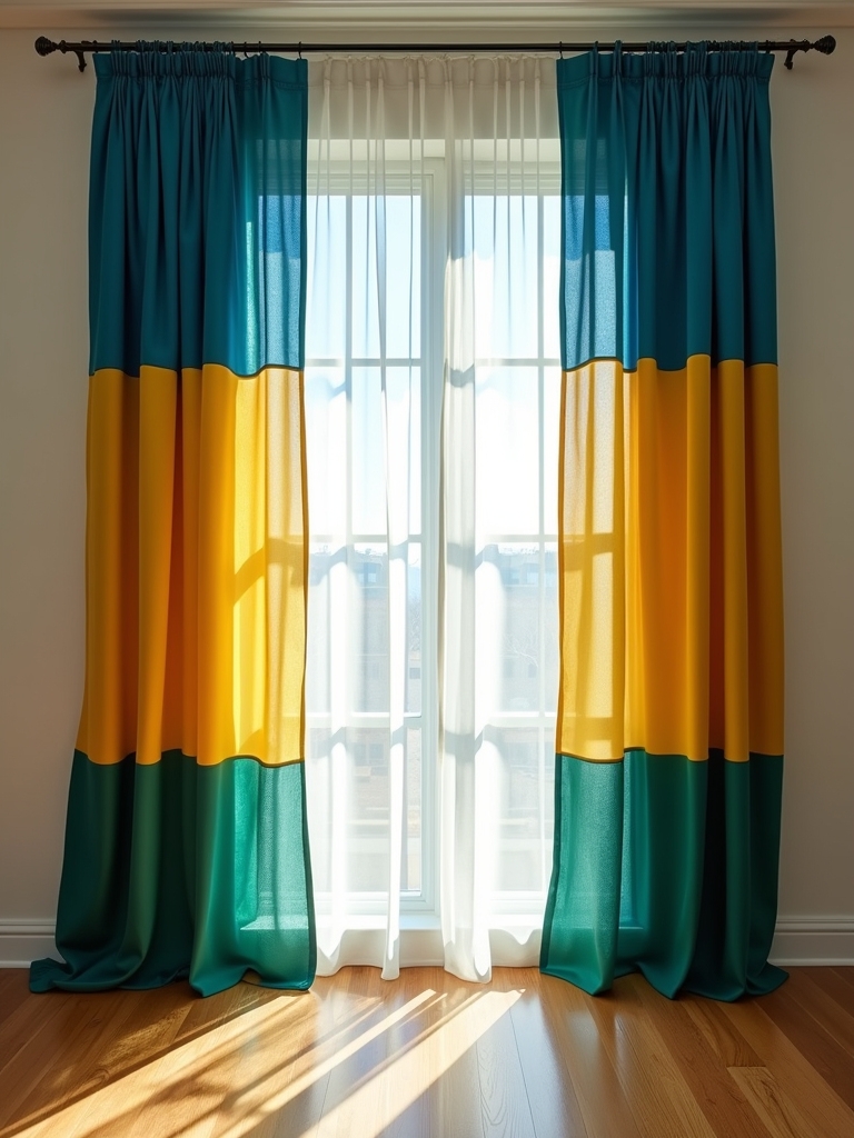 vibrant contrast window decor
