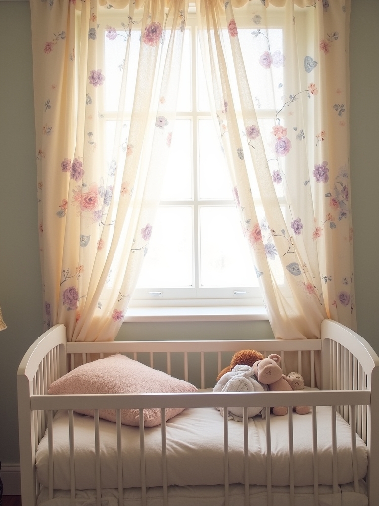 vibrant floral nursery decor