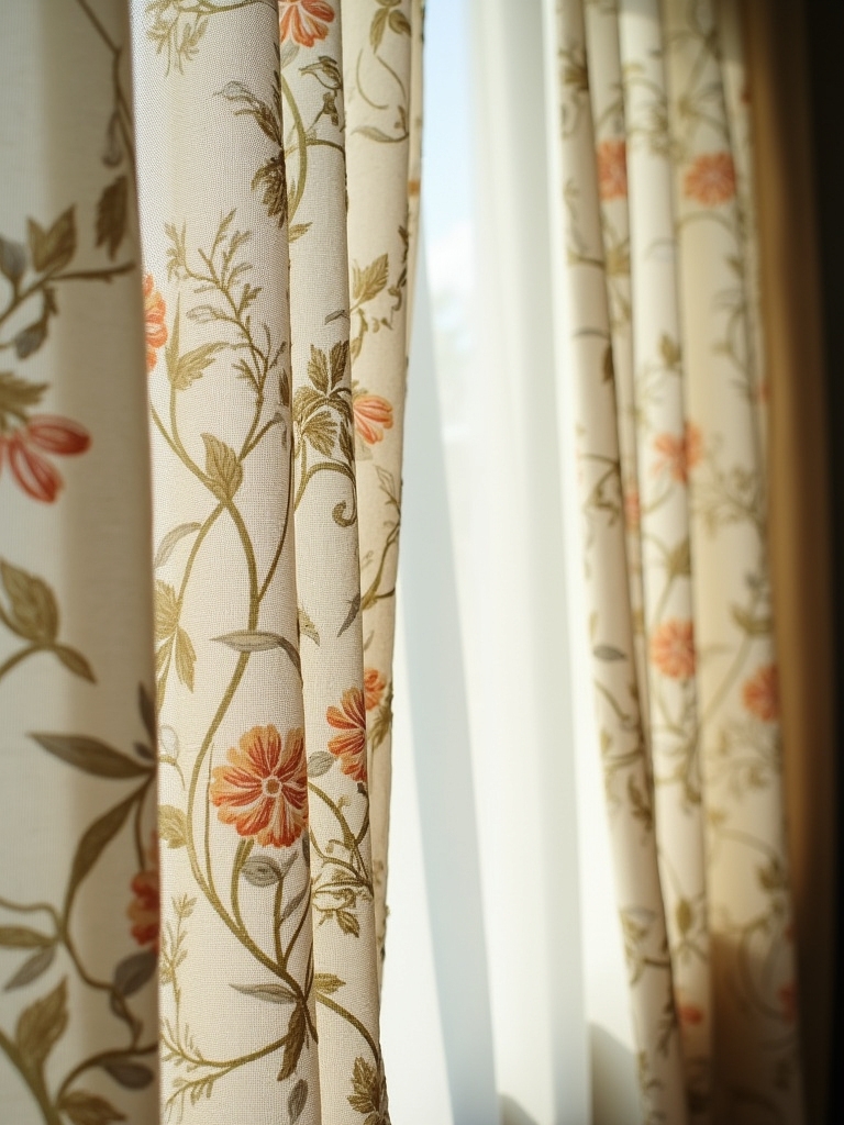 vintage embroidered curtain panels
