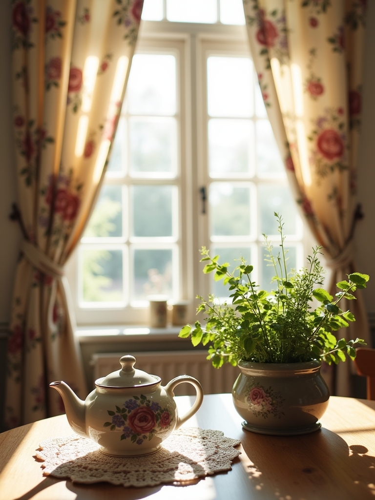vintage floral kitchen decor
