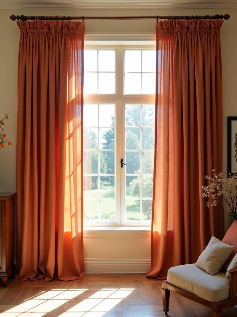 warm earthy cotton drapes