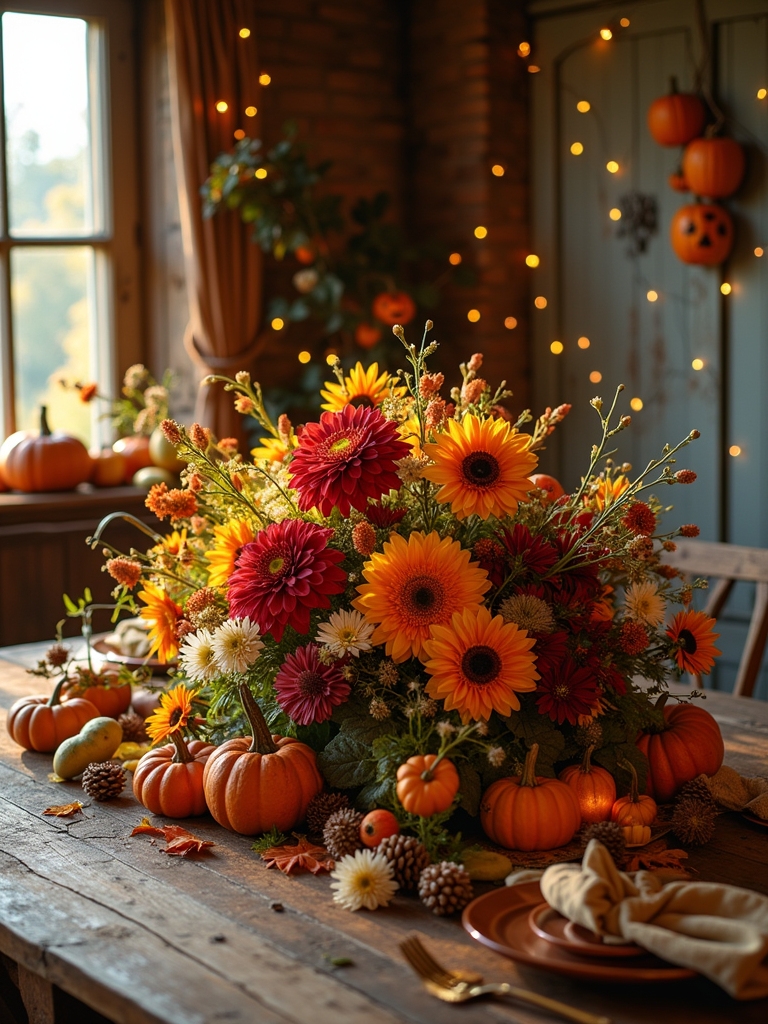autumn floral arrangement creativity