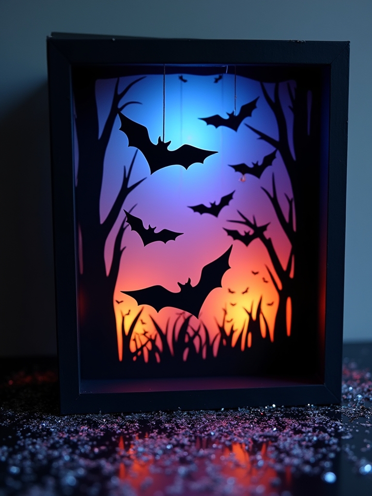 bat shadow box ideas