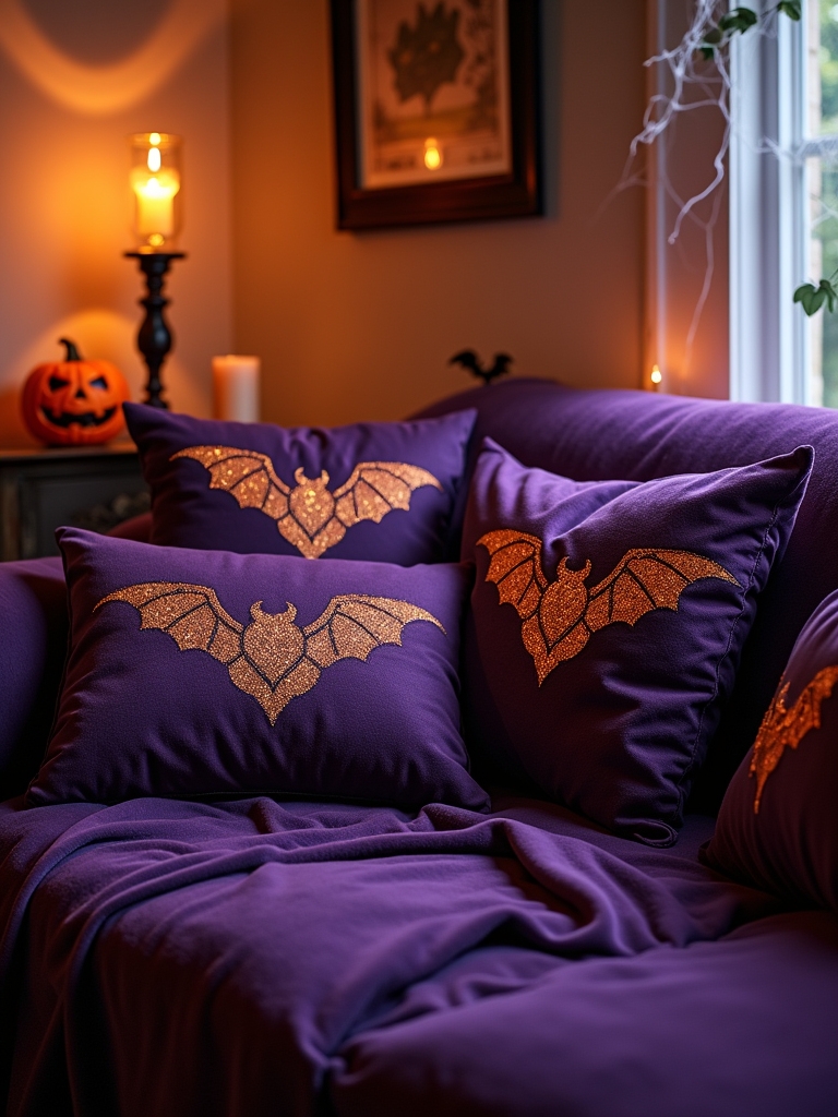 bat themed cozy home decor