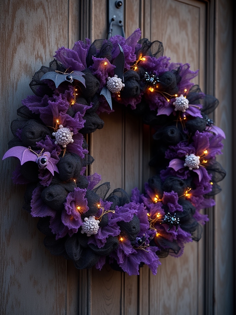 bat themed halloween decor