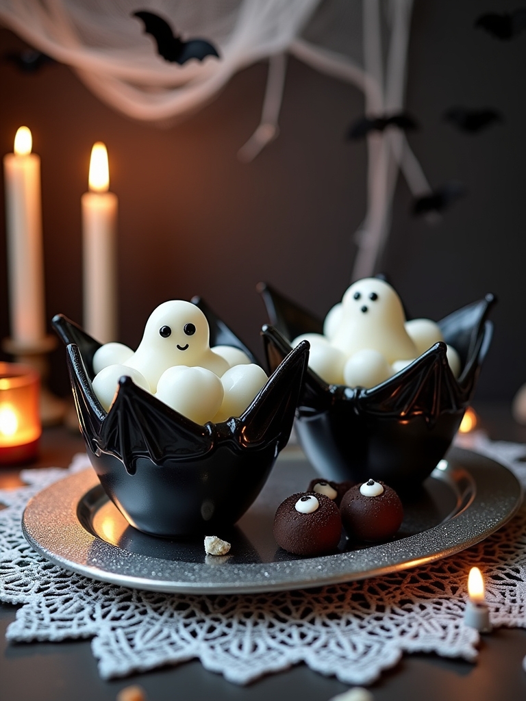 bat themed halloween serving dishes