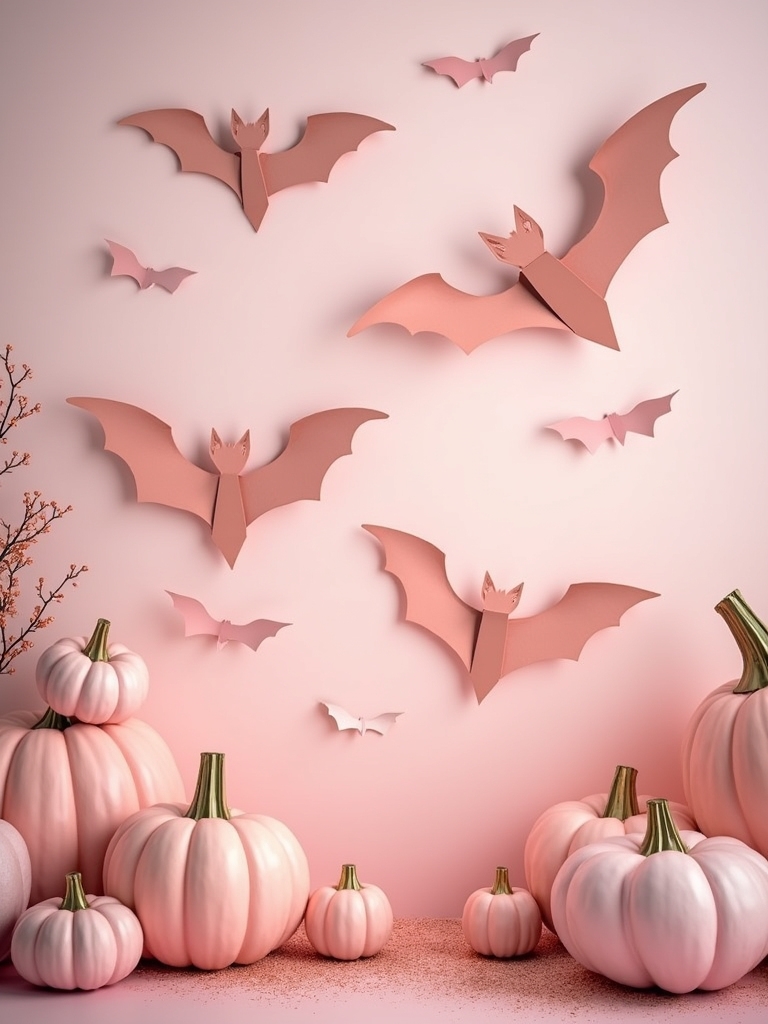 blush bat wall accents