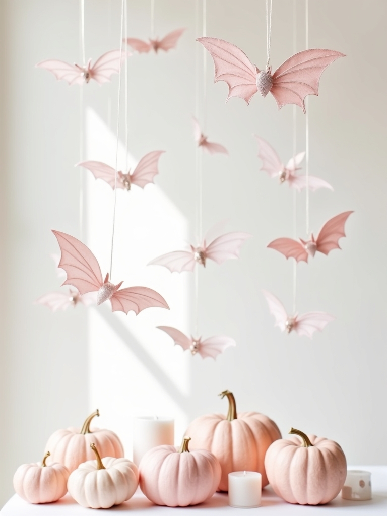 blush bats for halloween decor