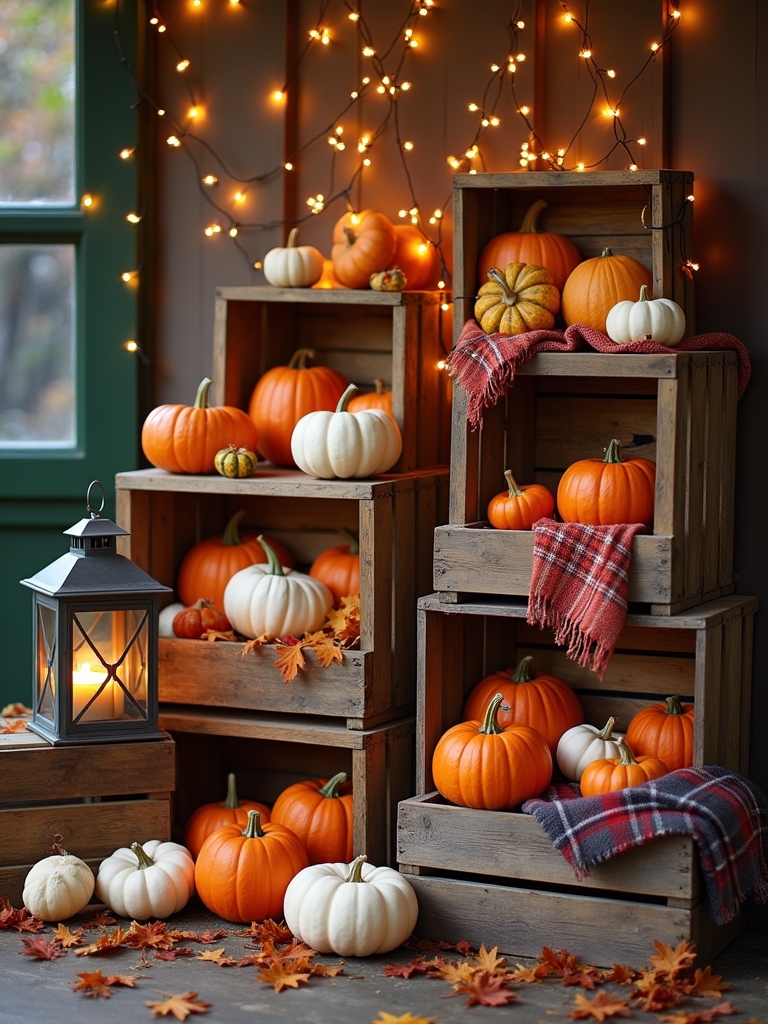 charming rustic halloween displays