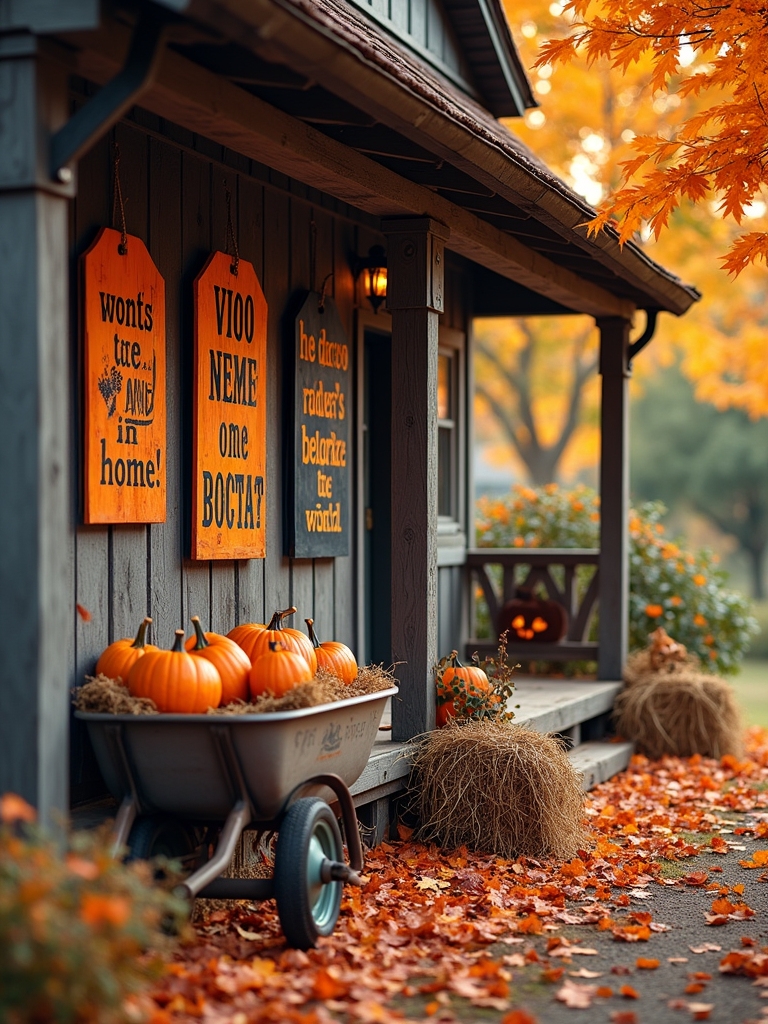 charming wooden halloween signs