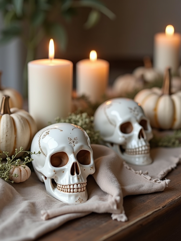 chic gothic skull decor