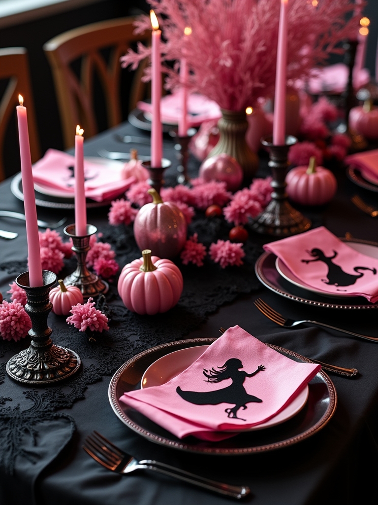 chic pink and black d cor