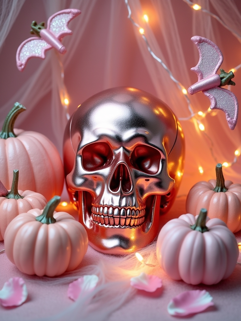 chic rose gold skulls