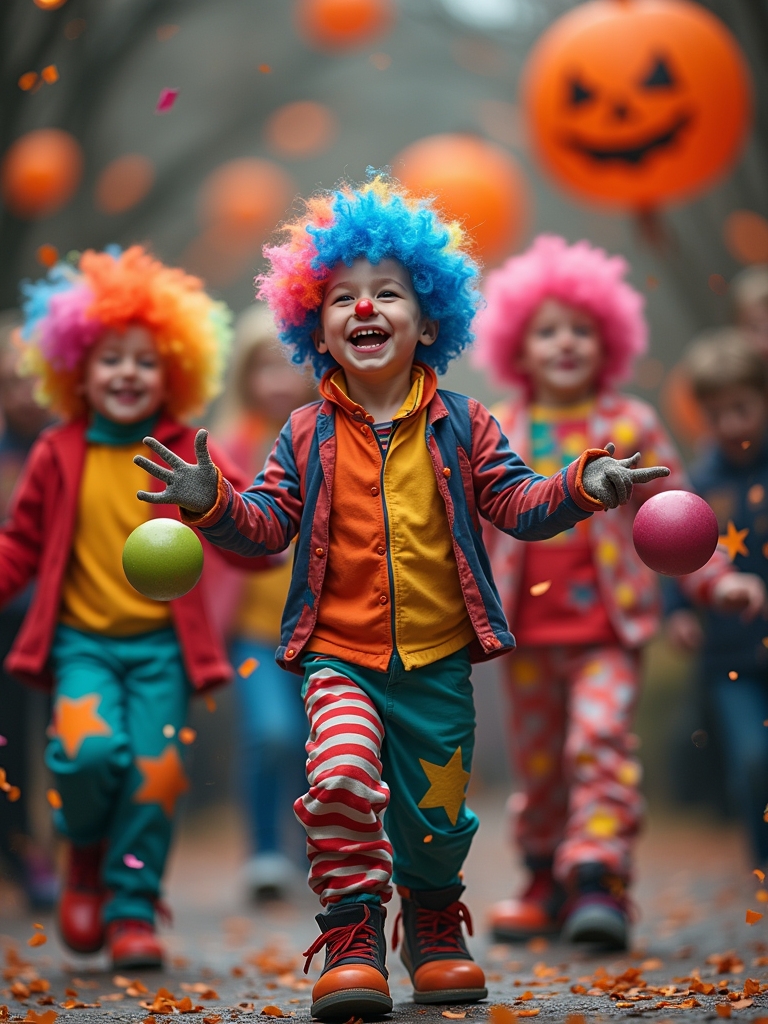 colorful silly clown costume