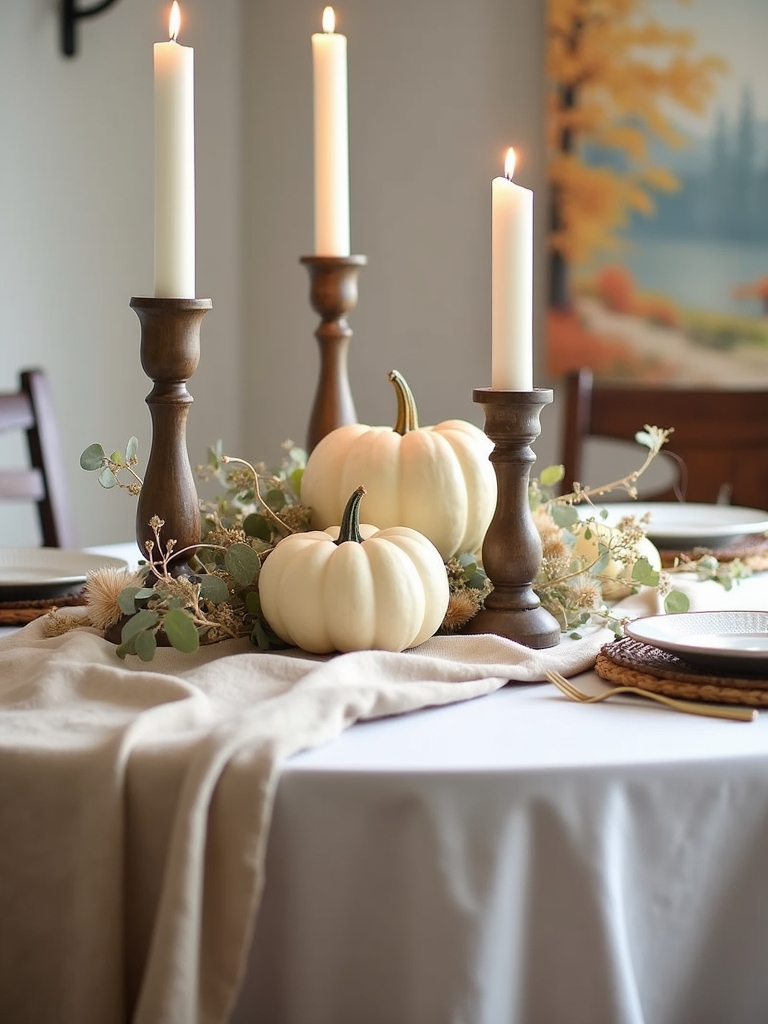 cozy autumn inspired dining decor