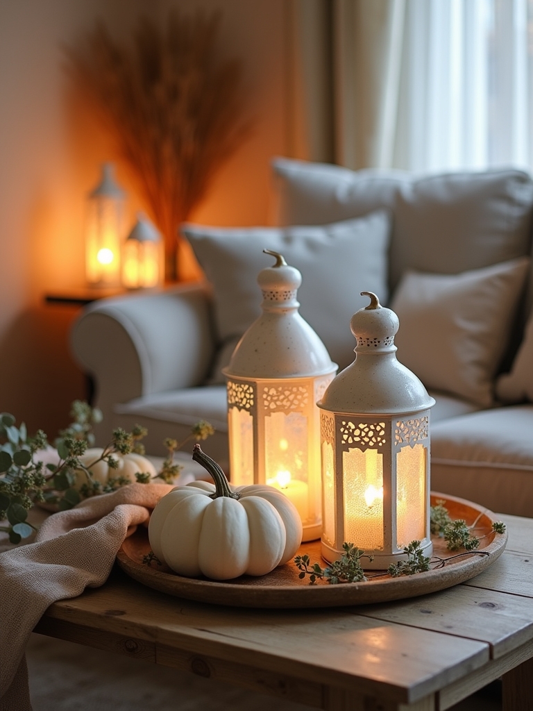 cozy halloween lantern displays