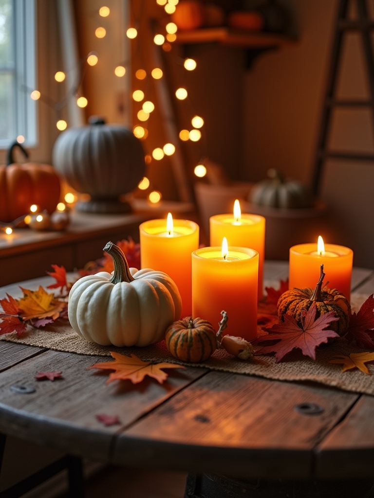 cozy homemade pumpkin candles