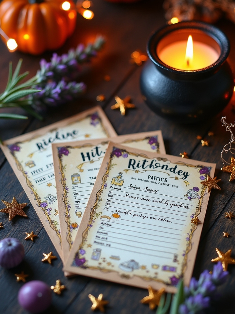 create enchanting recipe cards
