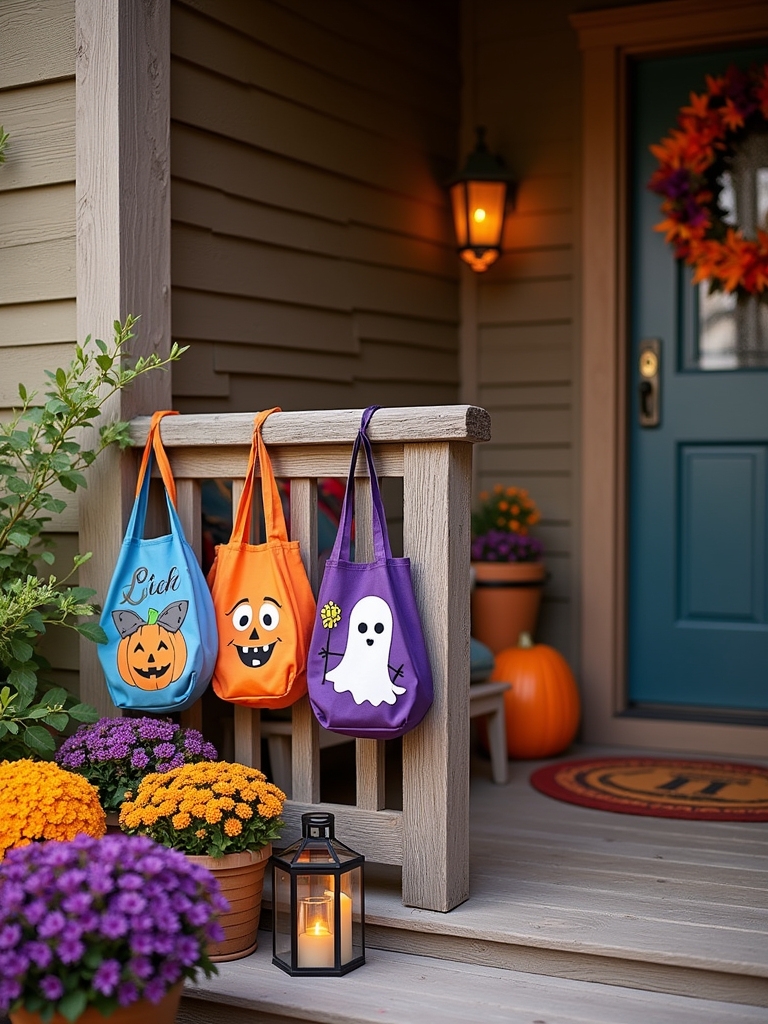 creative halloween bag display