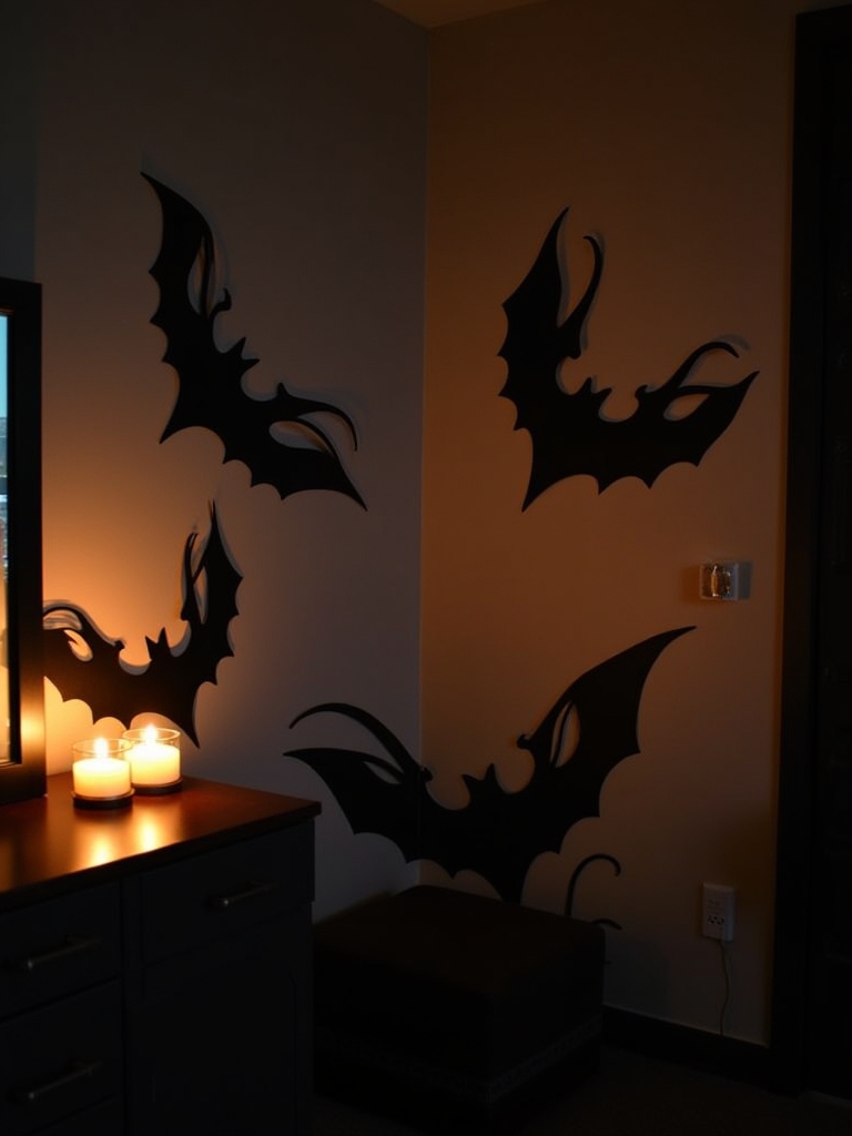 creative halloween bat art