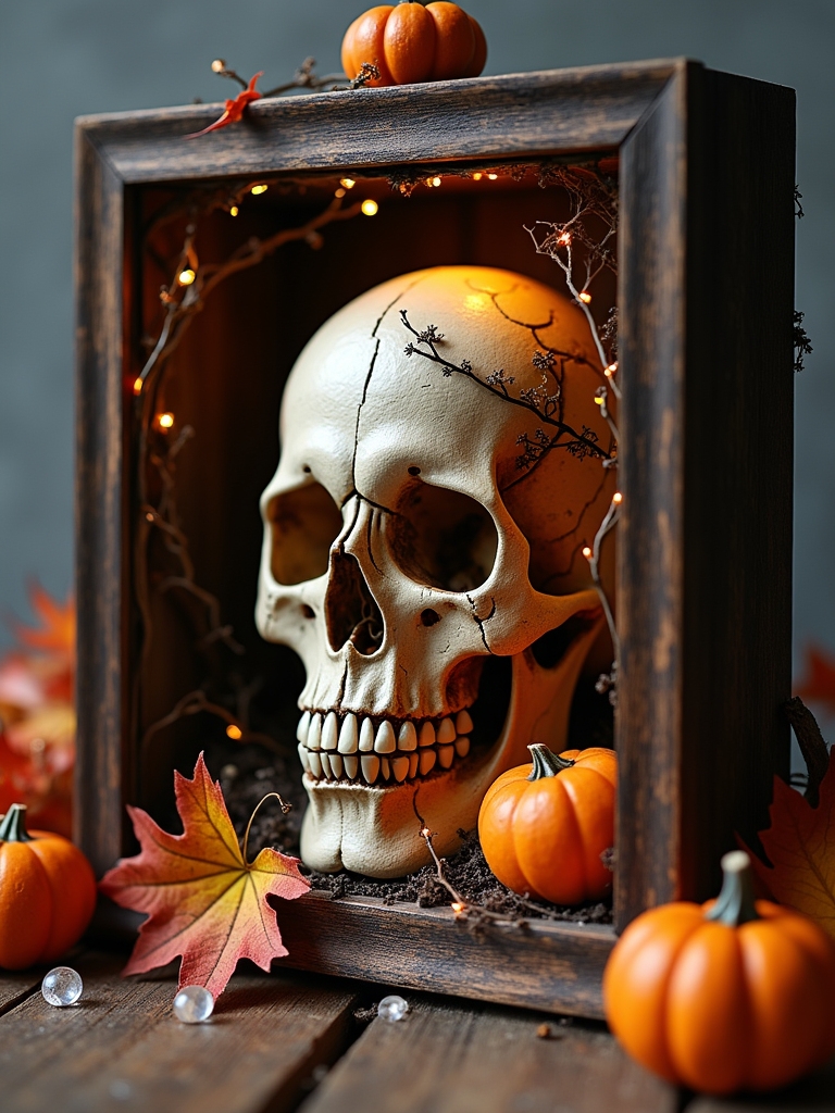 creative halloween skull displays