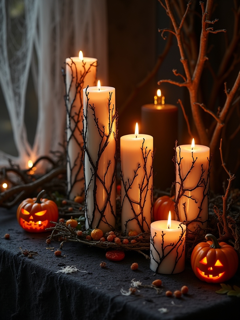 creepy candle atmosphere creation