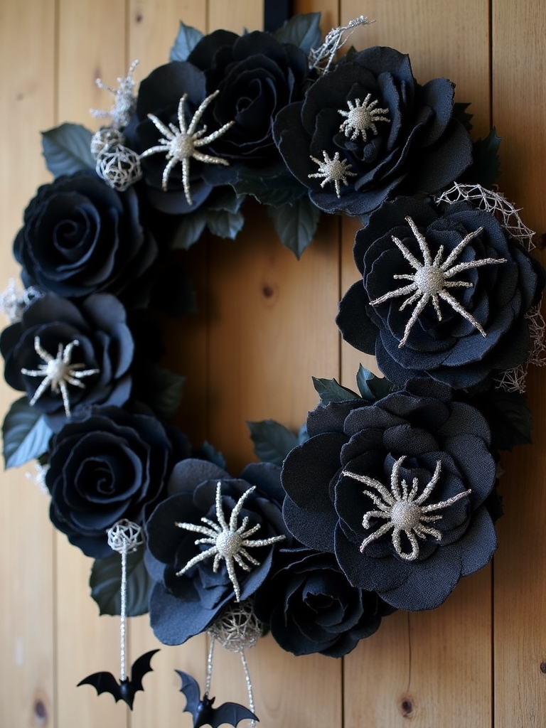 creepy halloween wreath decoration