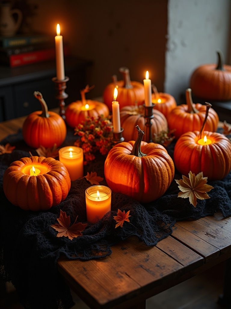 creepy pumpkin centerpiece designs