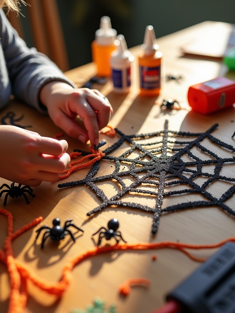 creepy spider web decorations