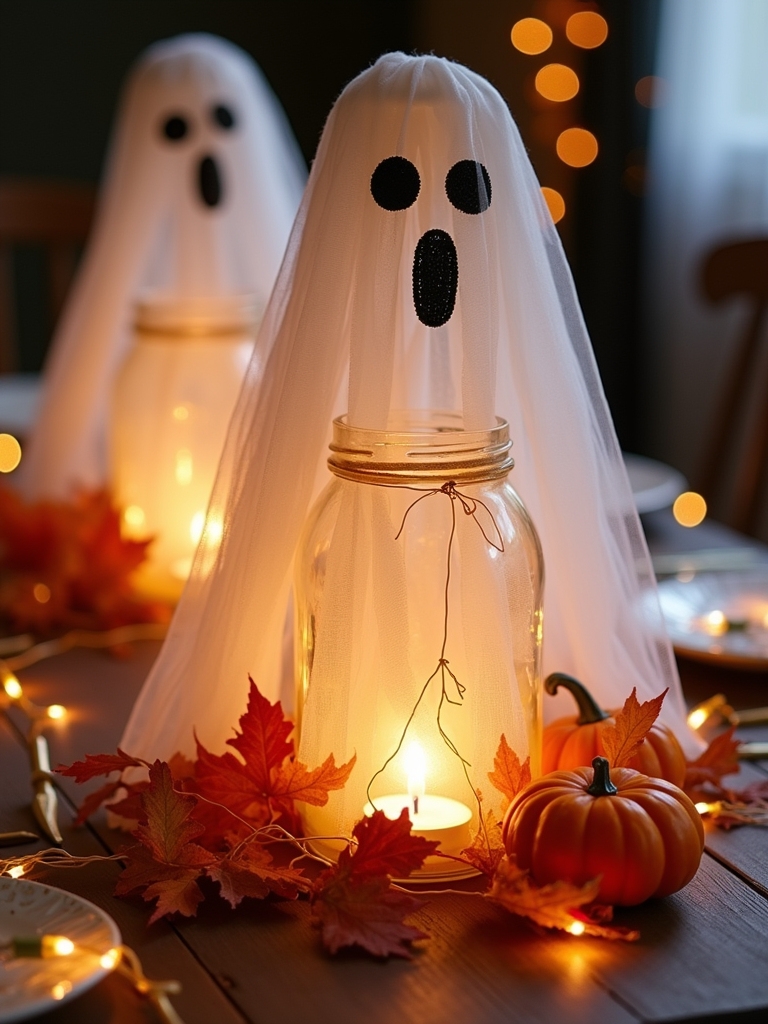 diy ghost lantern accents
