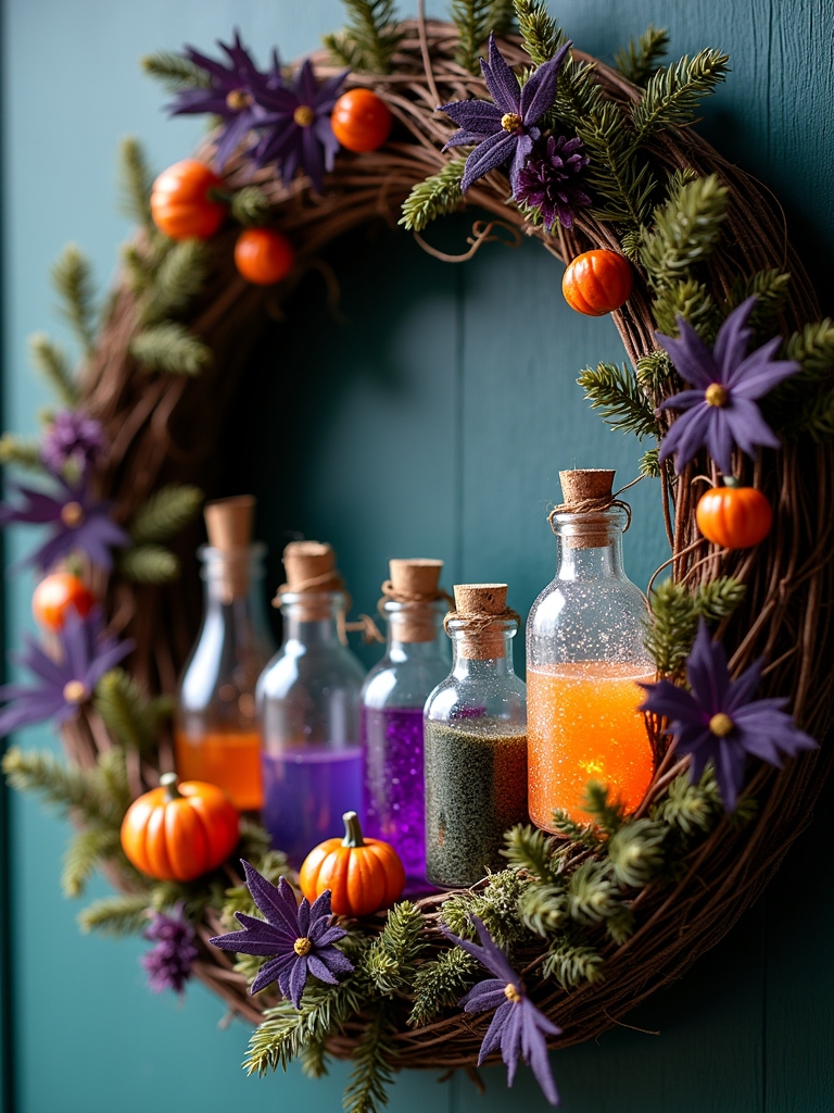 diy halloween potion wreath