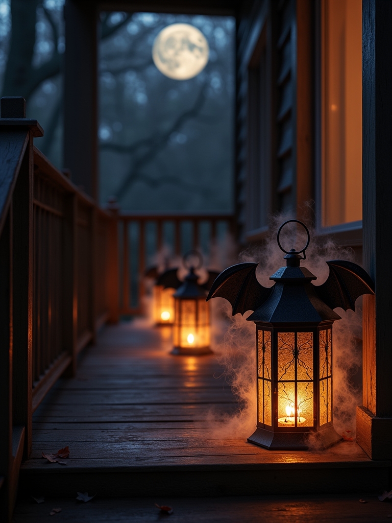 diy spooky bat lanterns